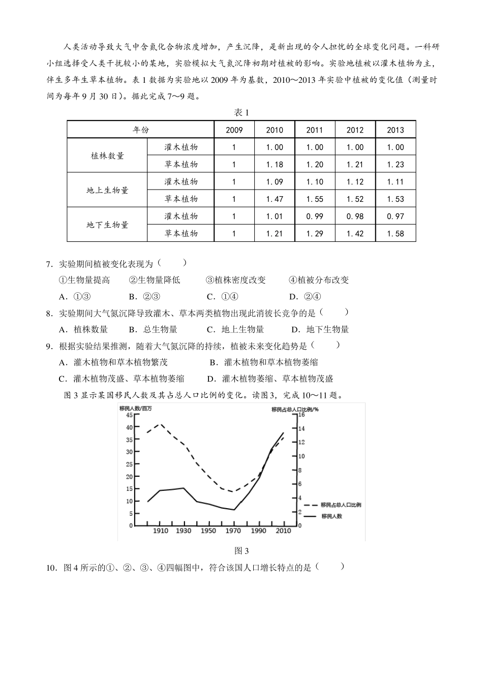 2014年高考真题——文综地理新课标版全国I卷_第2页