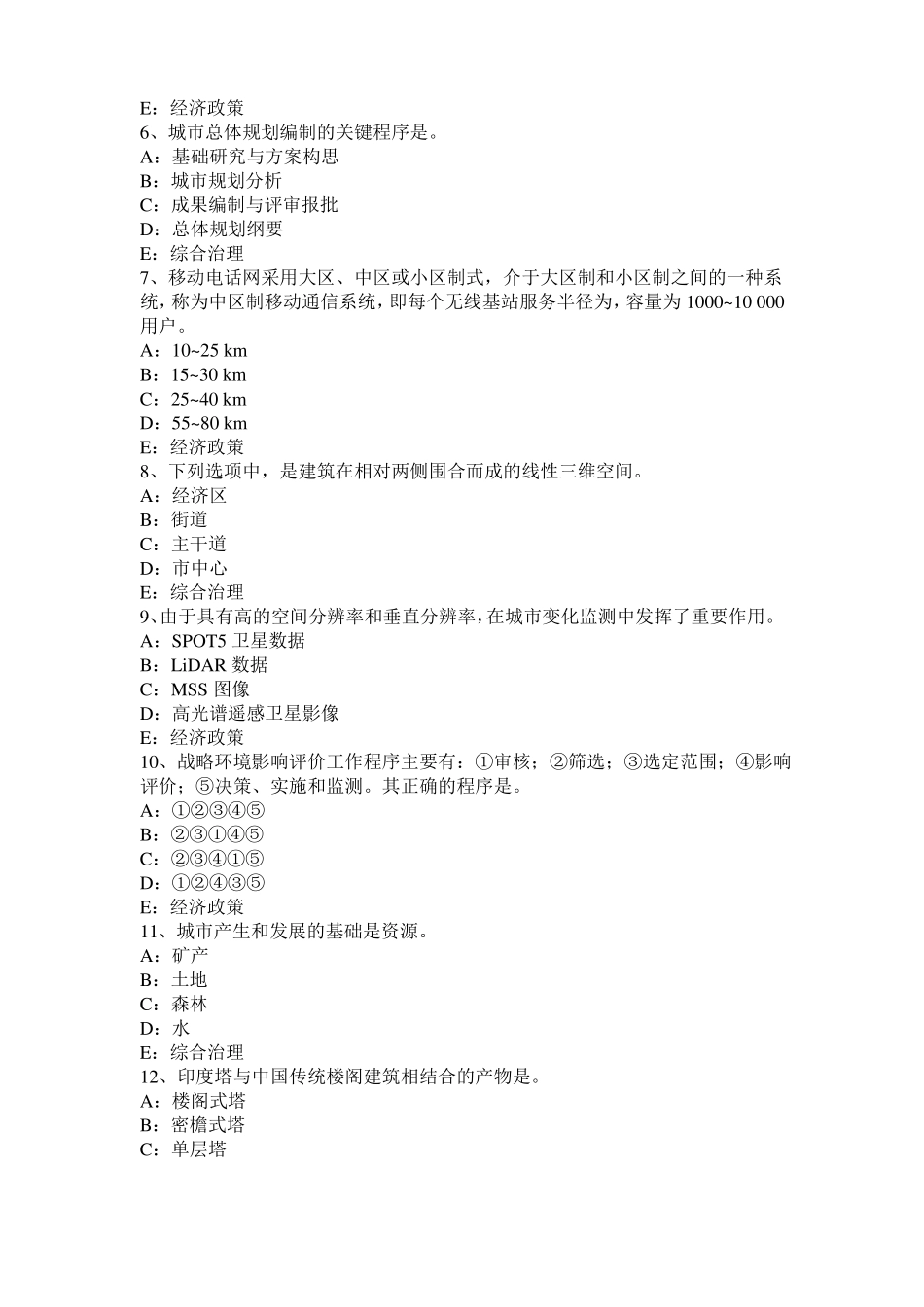 2015年上海城规划师：航空港的布局规划试题_第2页