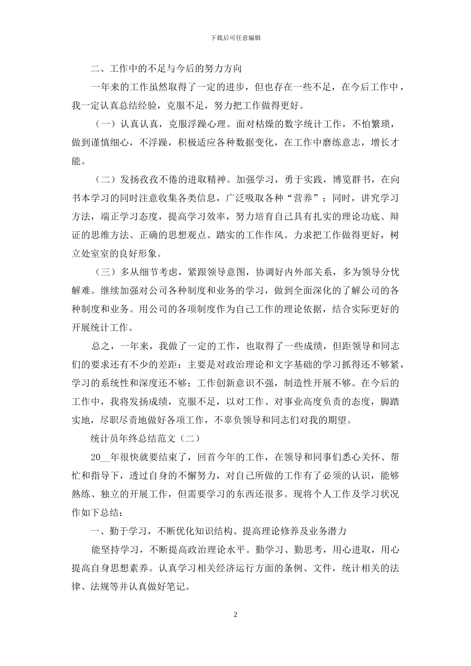 统计员年终总结例文_第2页