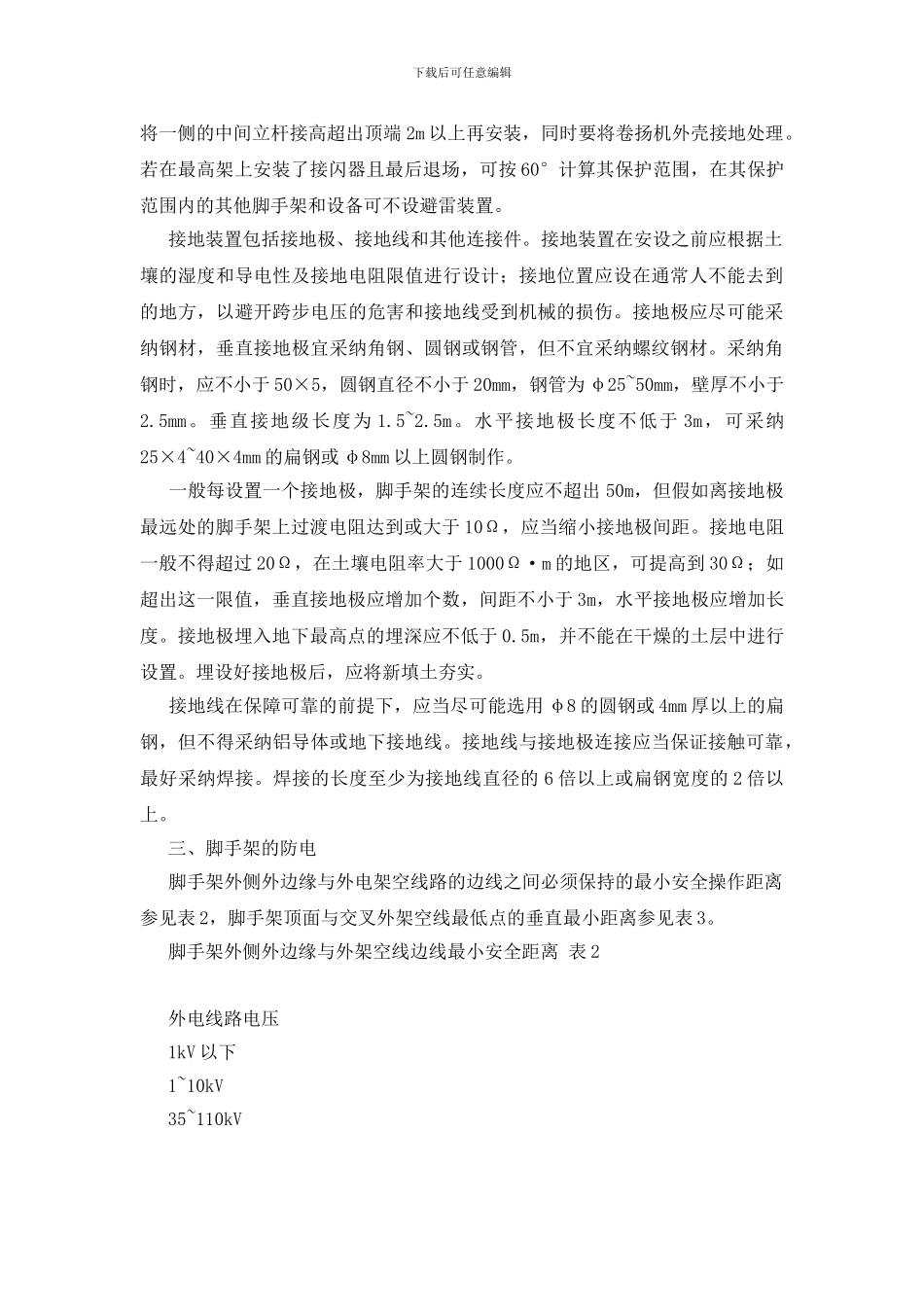 脚手架的安全网架设和避雷防电_第3页