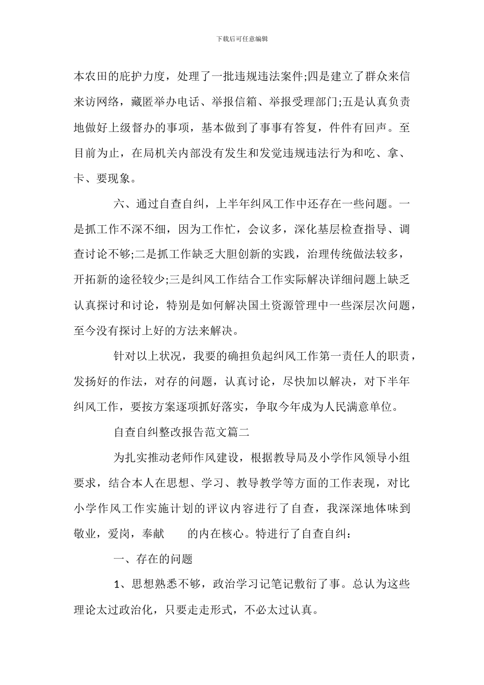 自查自纠整改报告格式_第3页