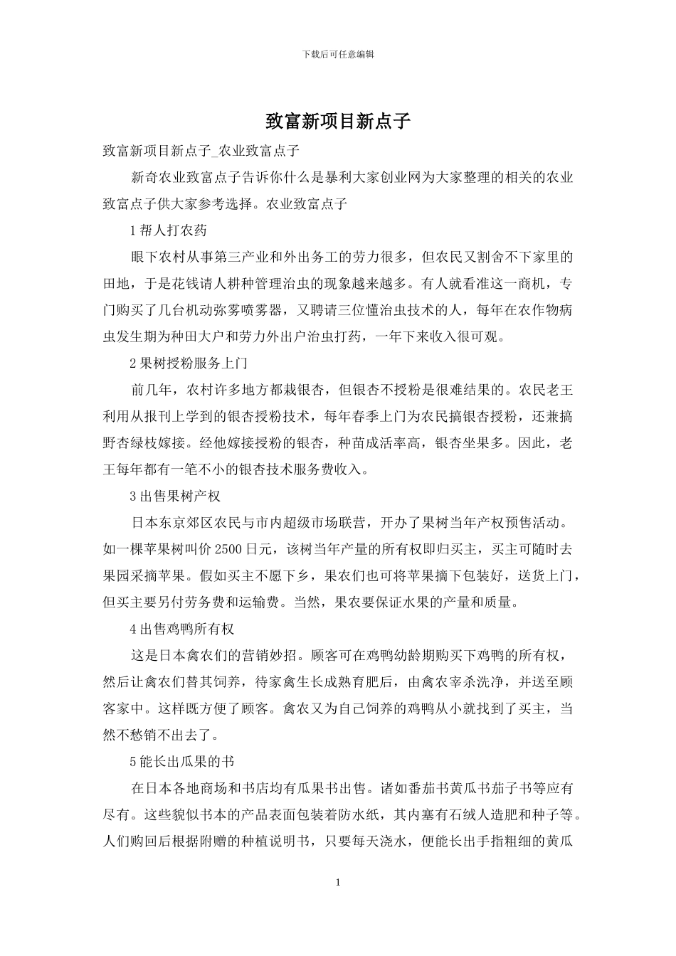 致富新项目新点子_第1页