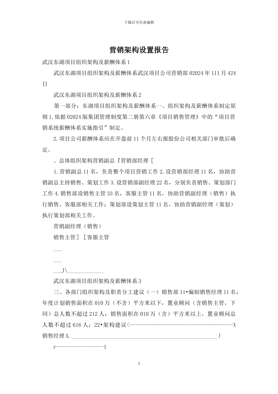 营销架构设置报告_第1页