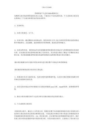 营销策划个人总结2024