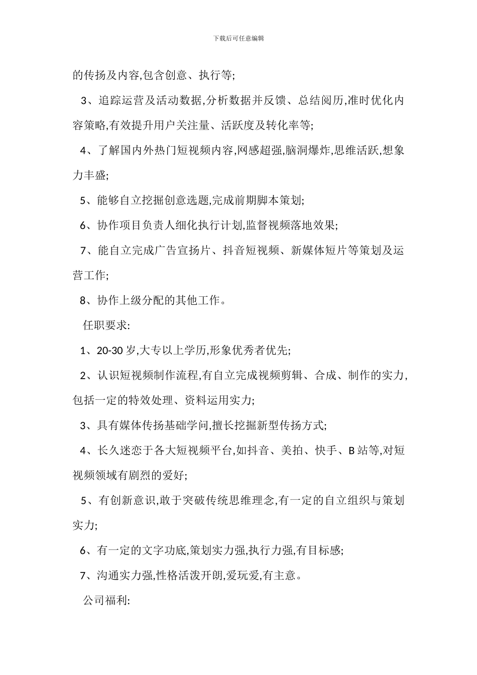 营销项目策划岗位职责任职要求_第2页