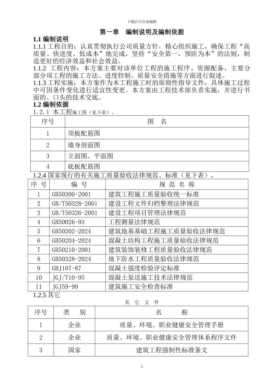 蓄水池施工组织设计方案_第1页
