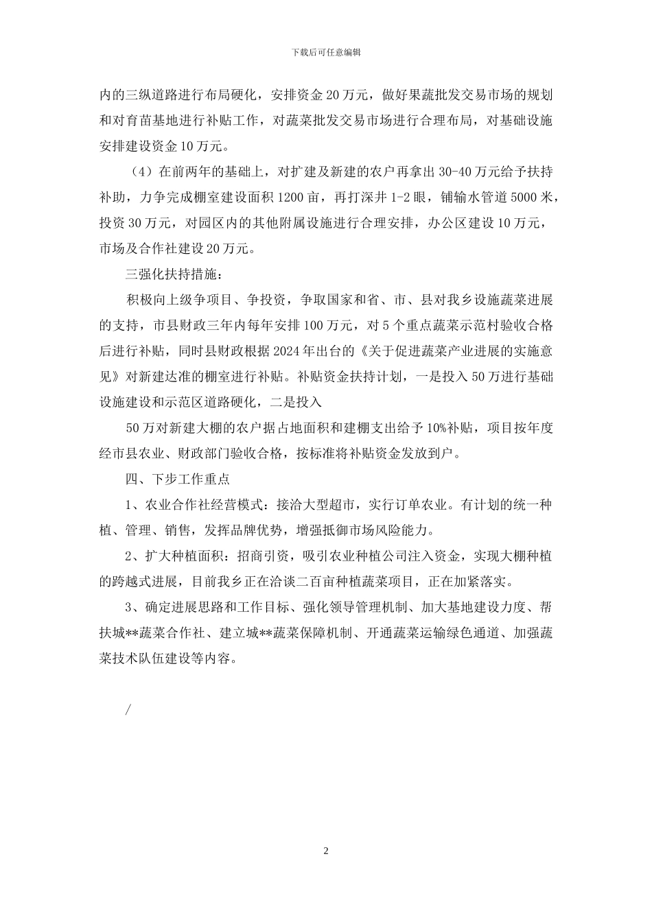 蔬菜种植项目规划_第2页