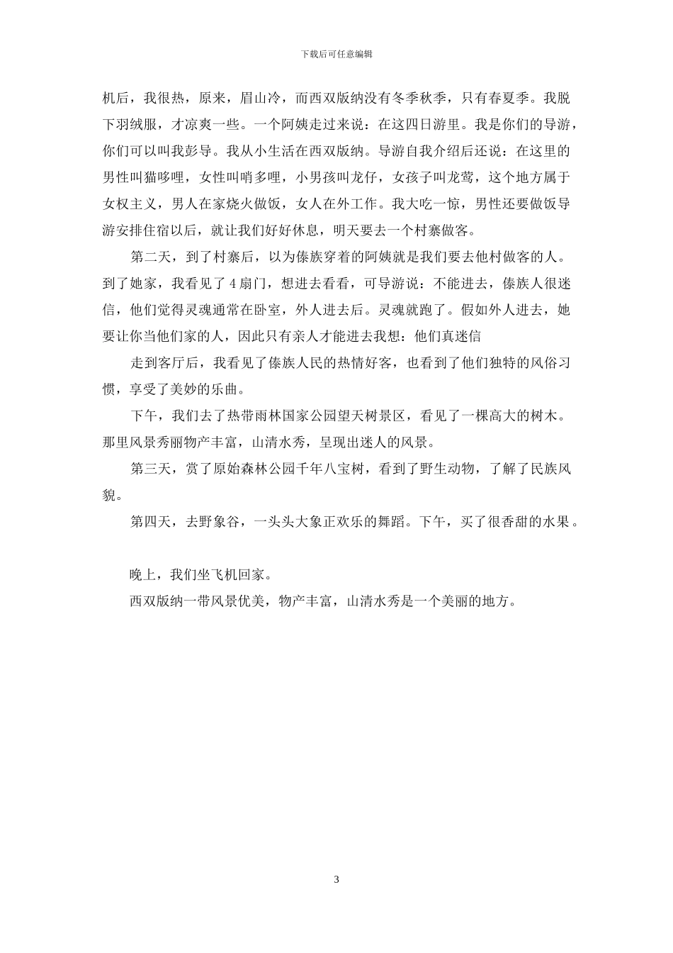 西双版纳的冬天作文_第3页