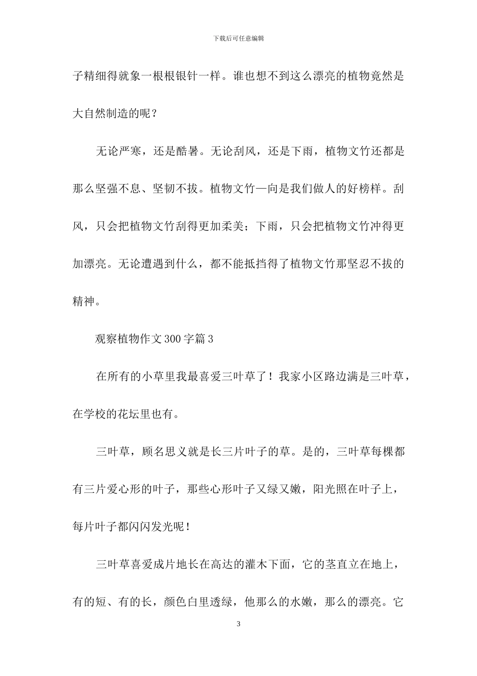 观察植物作文300字5篇_第3页