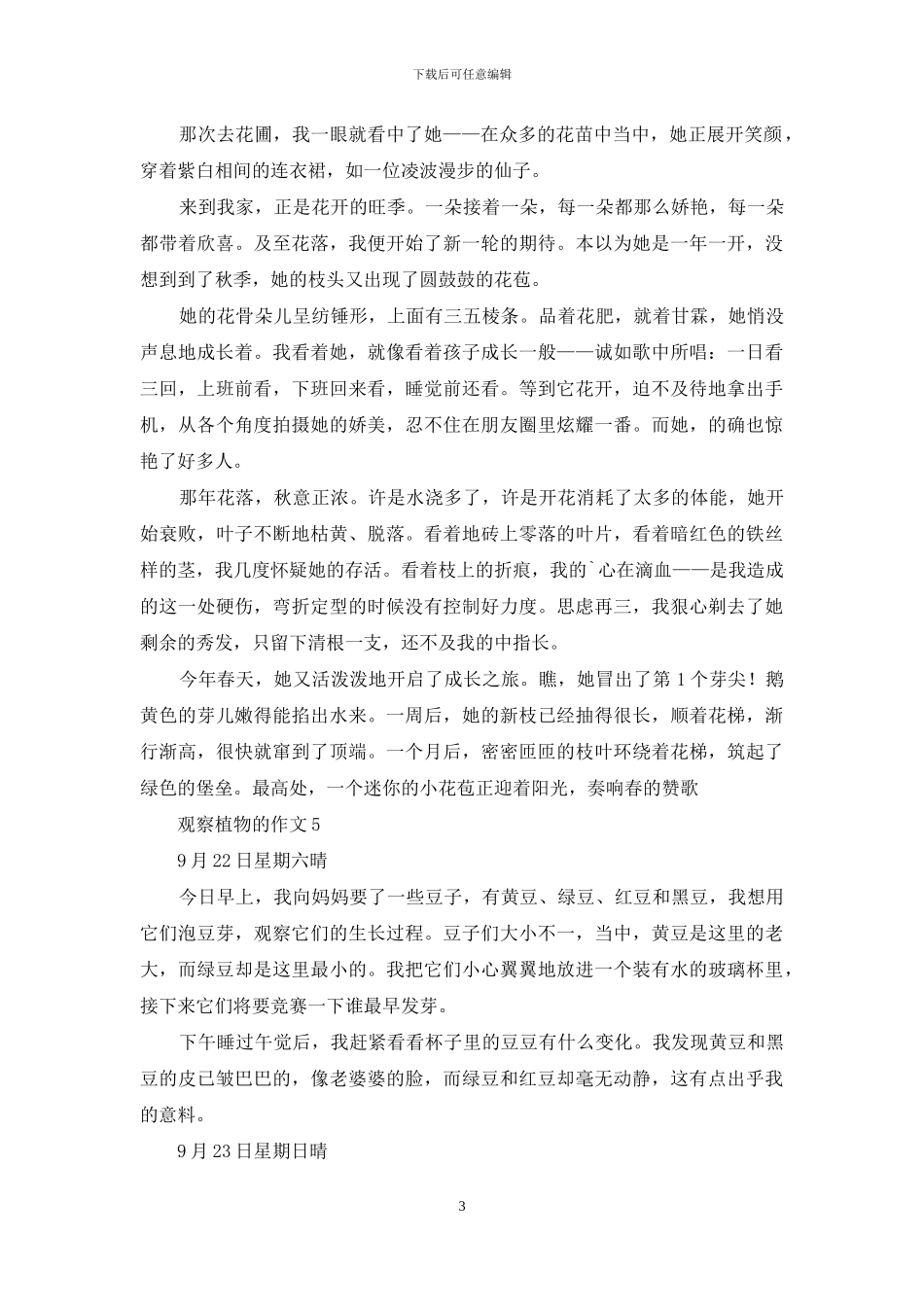 观察植物的作文汇编15篇_第3页