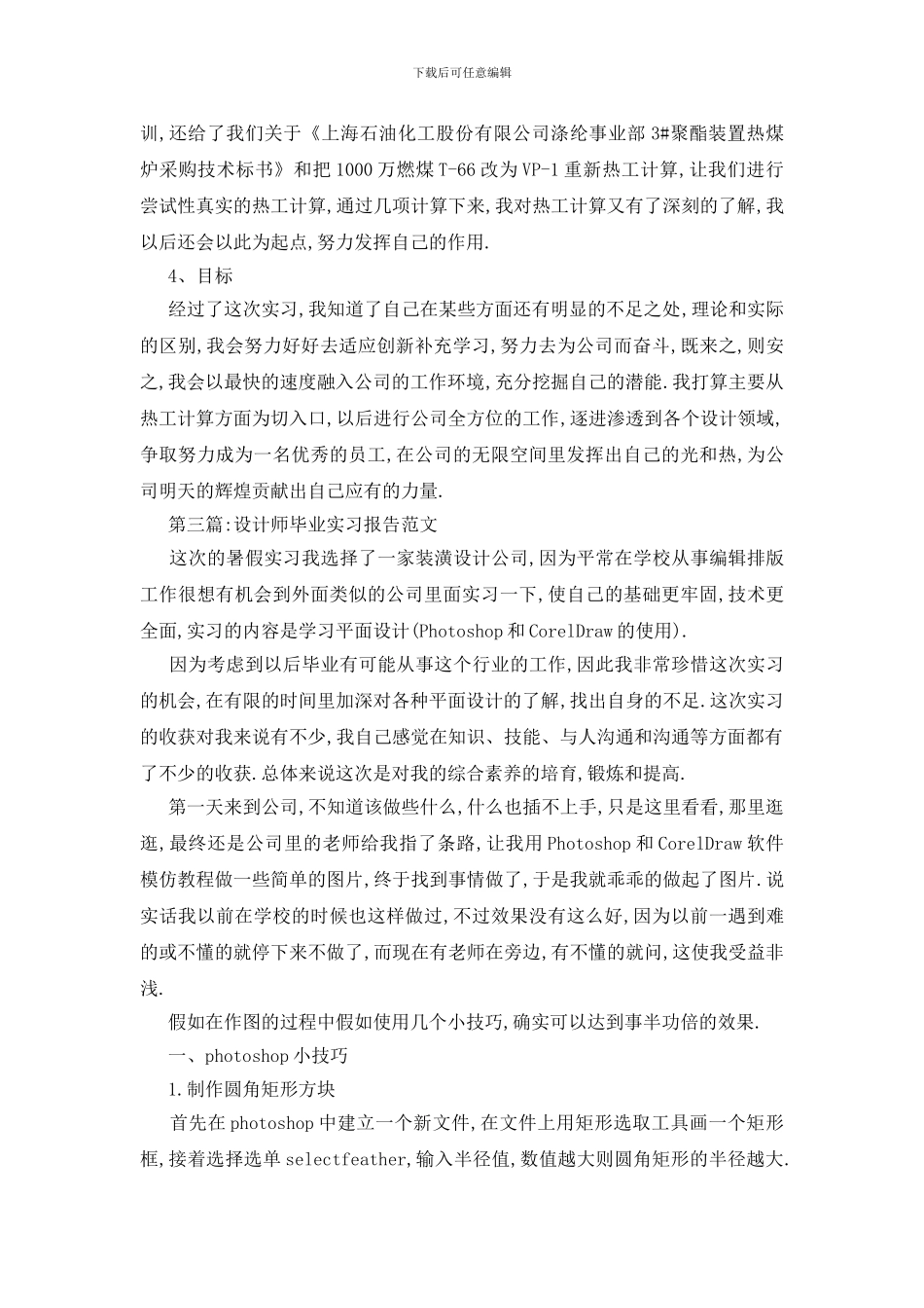 设计师关于2024实习范文总结报告_第2页