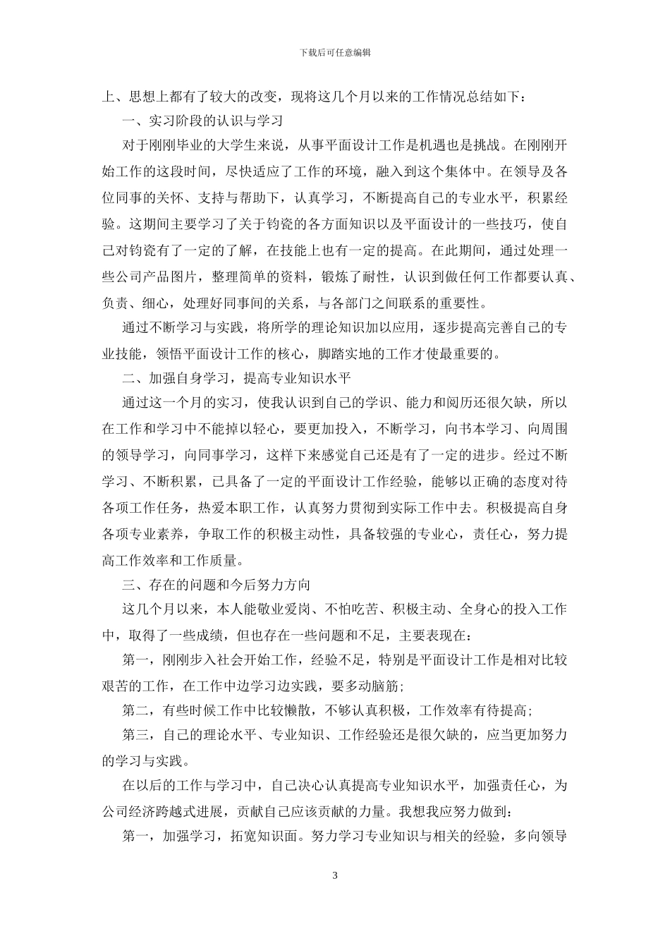 设计师试用期工作总结2024_第3页
