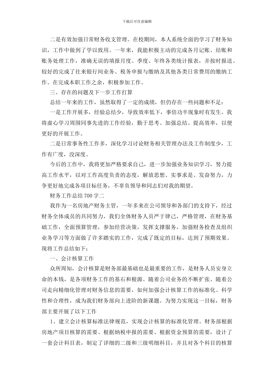 财务工作总结个人700字范文_第2页