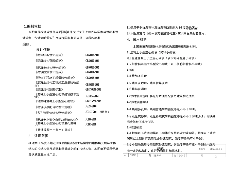 06SG6141砌体填充墙结构构造_第2页