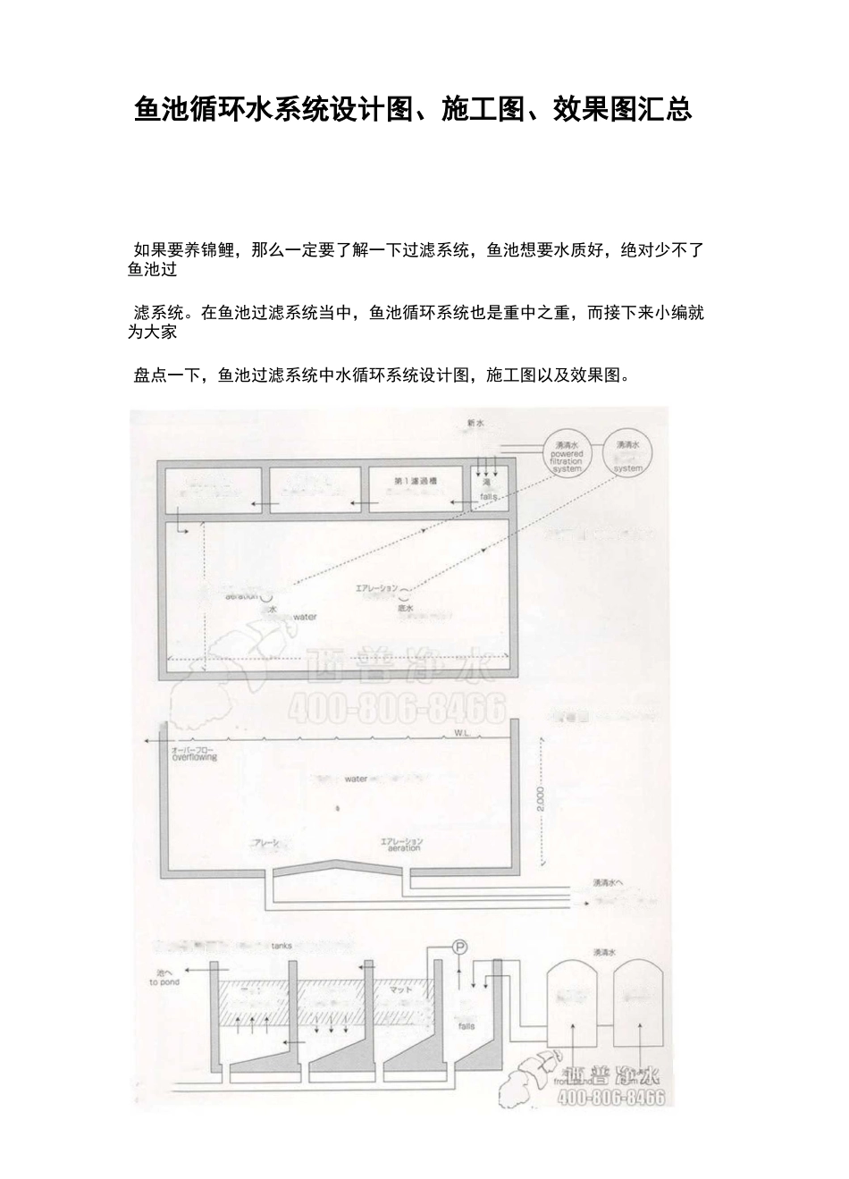 鱼池循环水系统设计图、施工图、效果图汇总_第1页