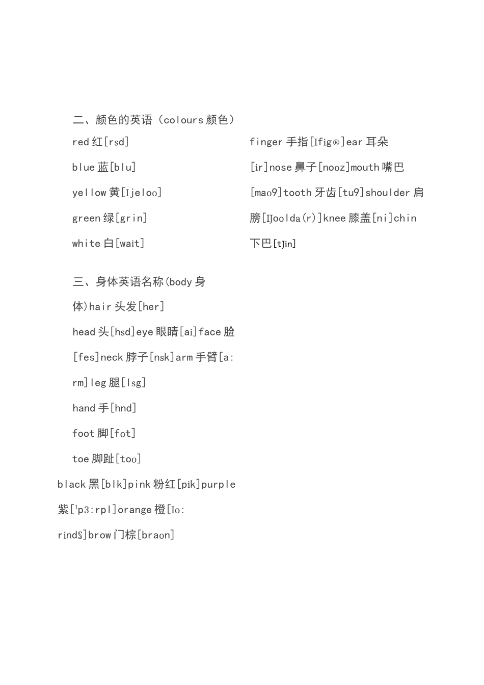 幼儿启蒙英语词汇大全_第3页