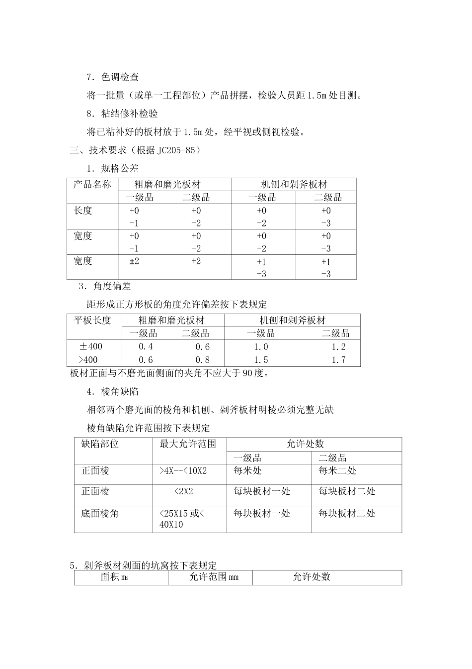 天然花岗石检验标准及方法_第2页