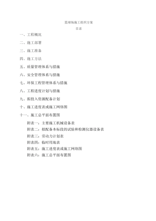 篮球场施工方案 (1)