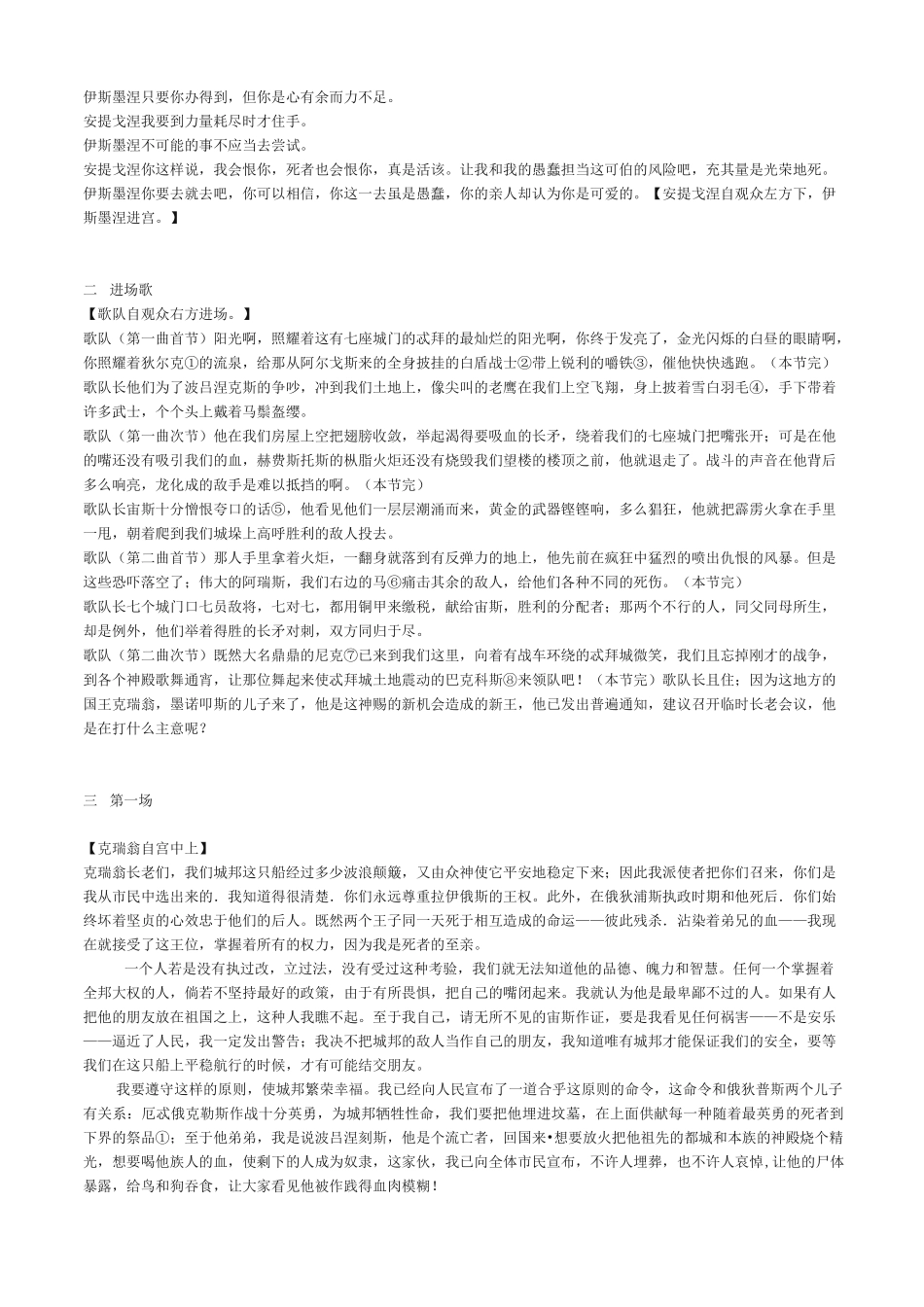 安提戈涅剧本完整版_第2页