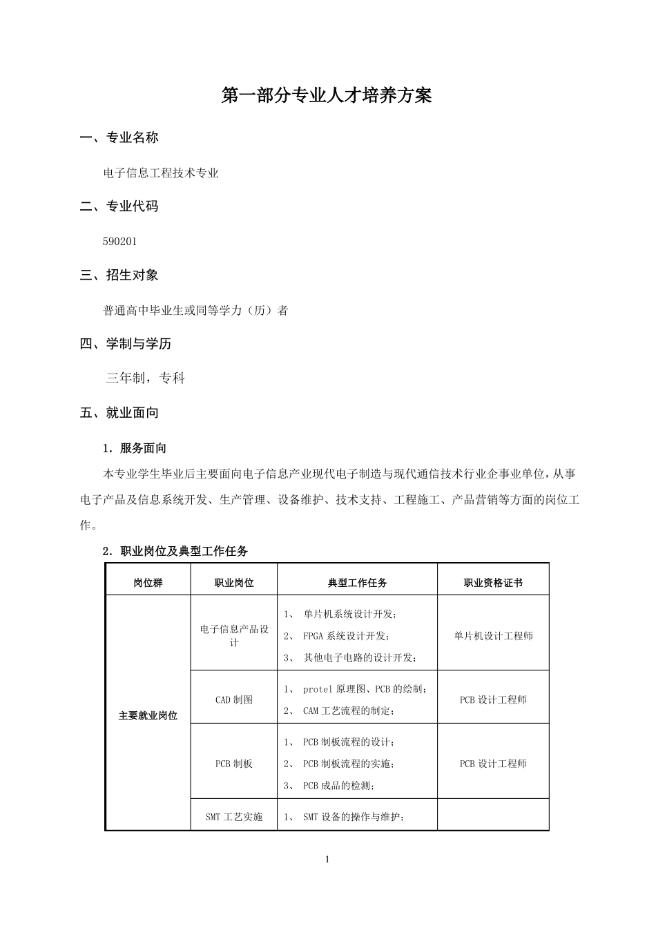 2015级电子信息工程技术专业人才培养方案_第1页