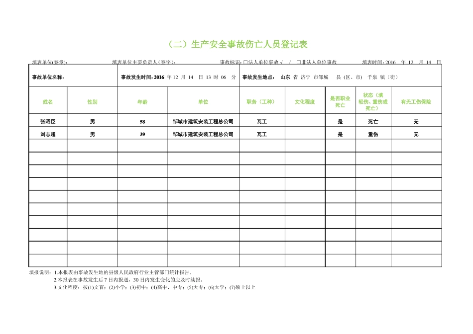 2016事故直报系统报送登记表及填报说明_第2页