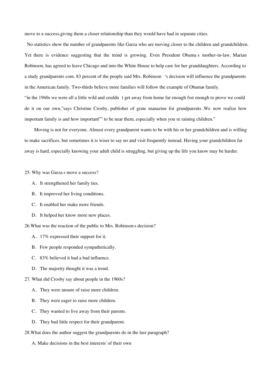 2016年湖北高考英语试卷真题_第3页