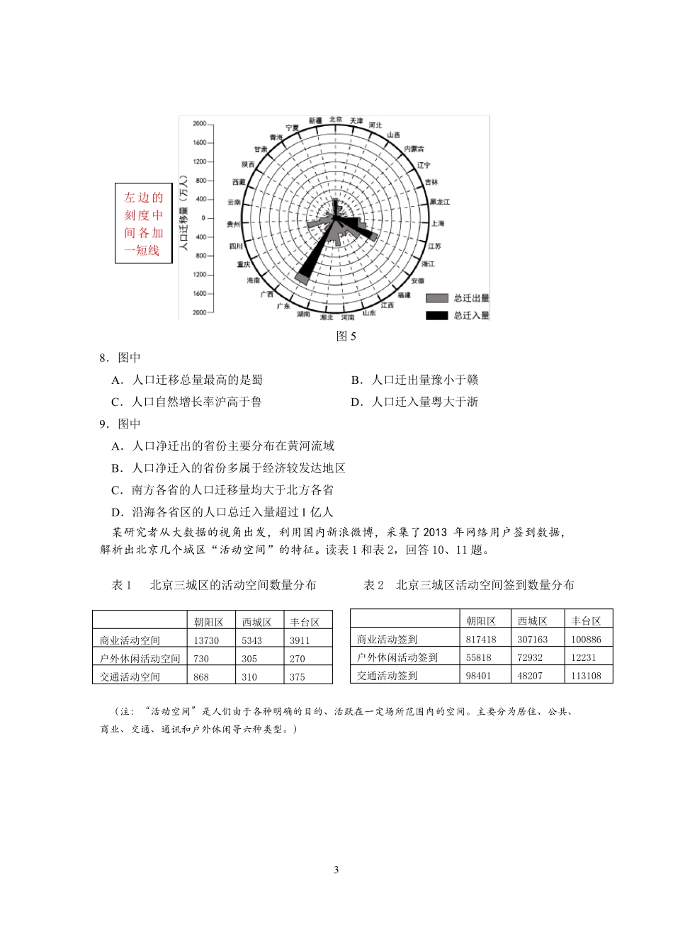 201704东城高三地理高清一模_第3页