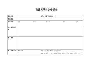 201721微课教学设计模板