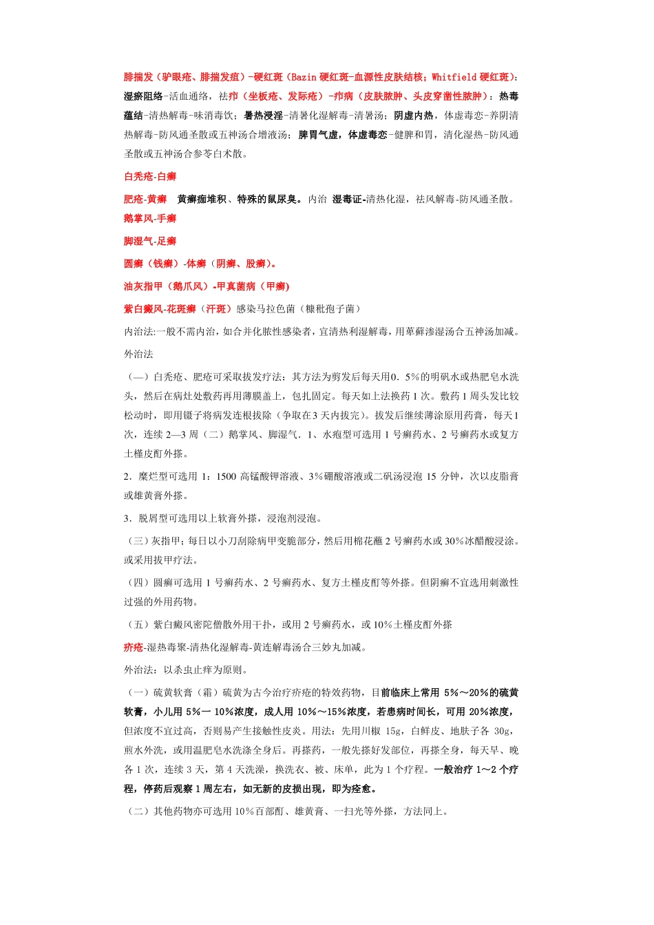 2017中医皮肤性病学主治汇总_第2页