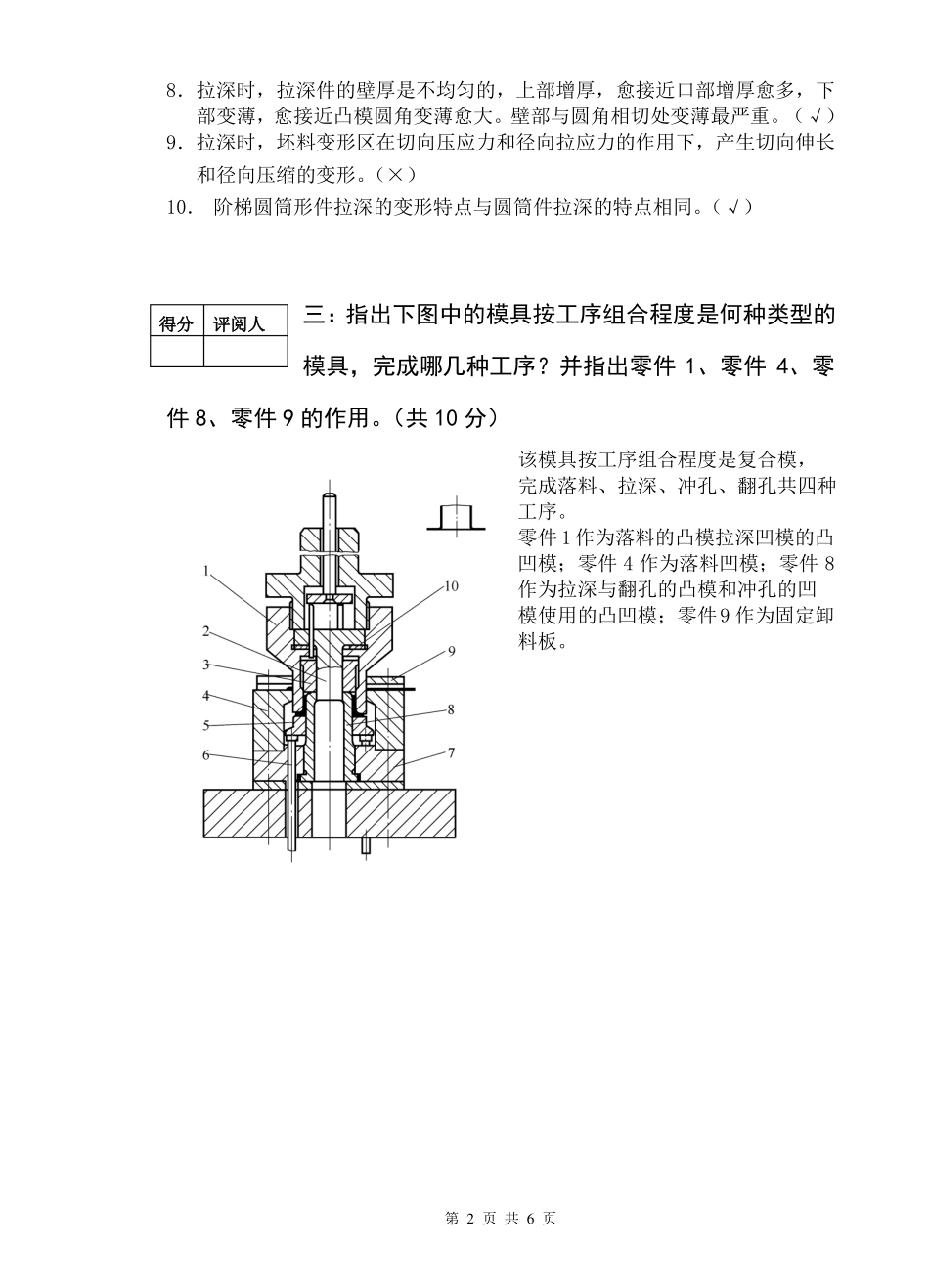 2017冲压模具设计A答案_第2页
