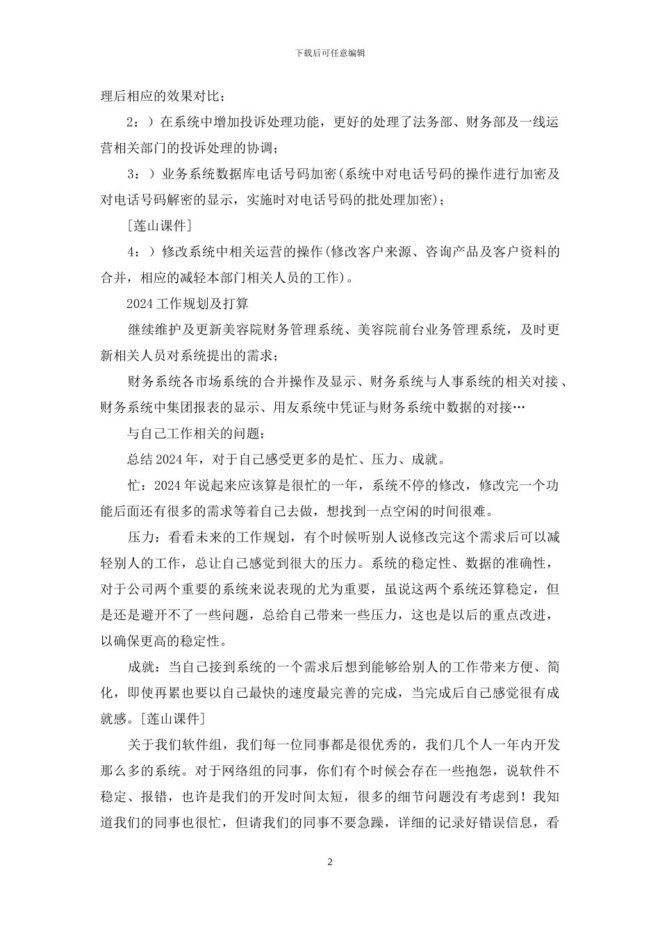 软件公司工作总结_第2页