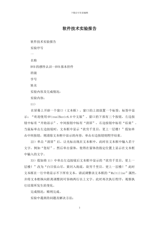 软件技术实验报告
