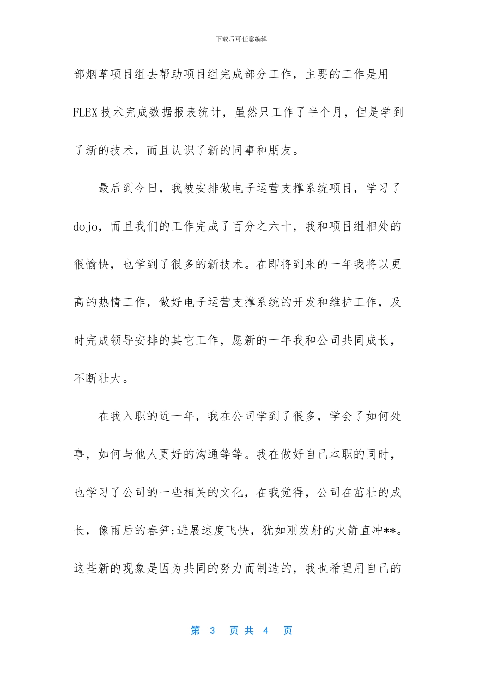 软件行业个人年度总结报告_第3页