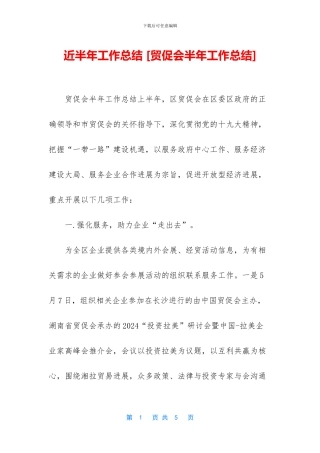 近半年工作总结