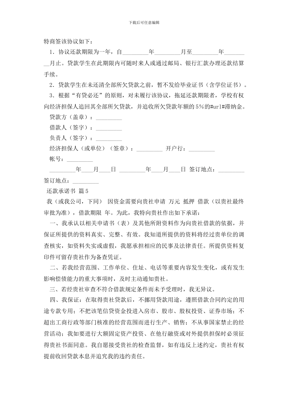 还款承诺书范文集锦6篇_第3页