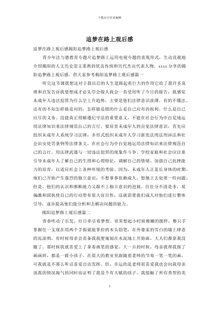 追梦在路上观后感