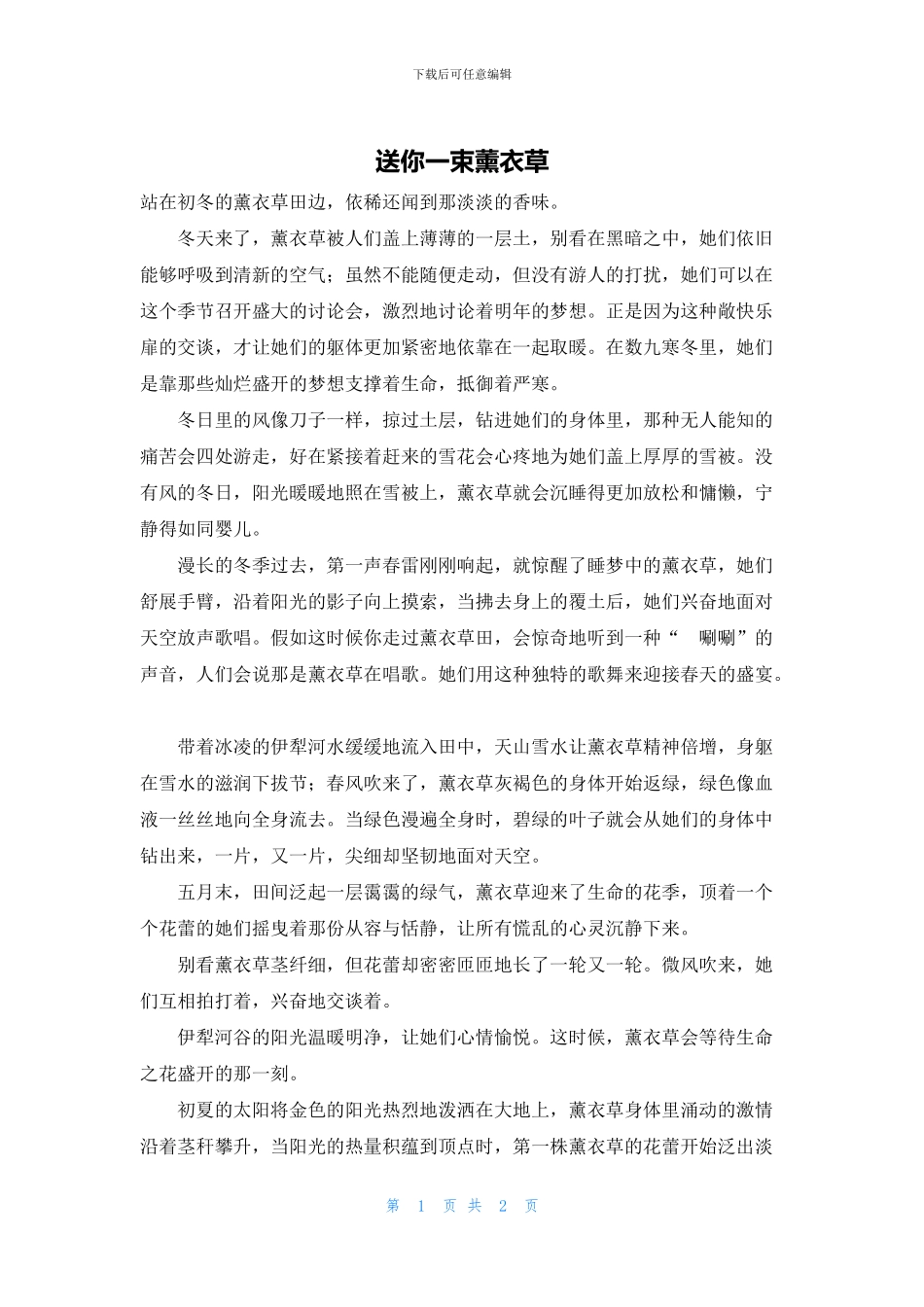 送你一束薰衣草_第1页