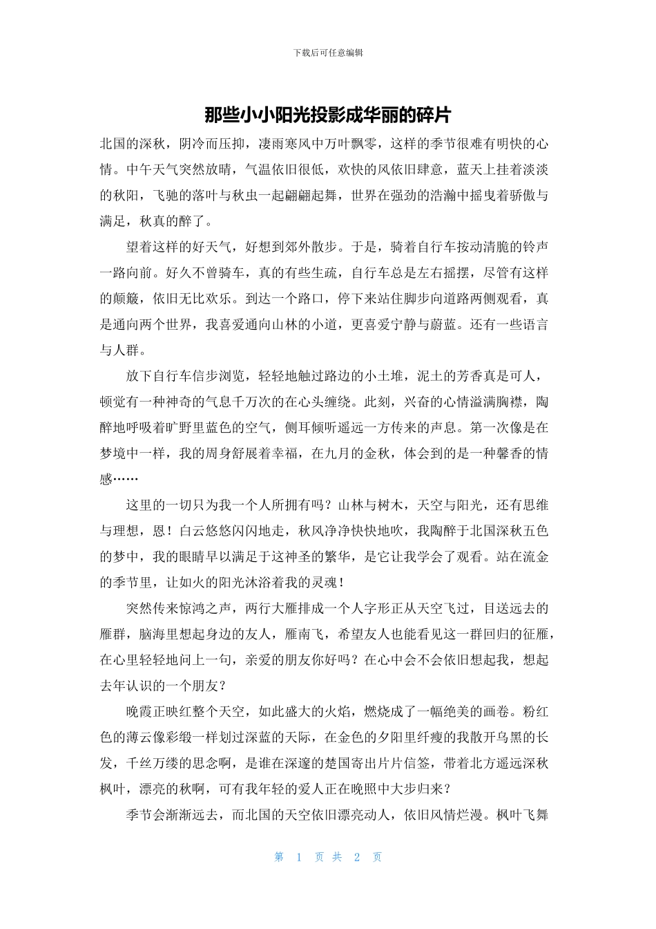 那些小小阳光投影成华丽的碎片_第1页