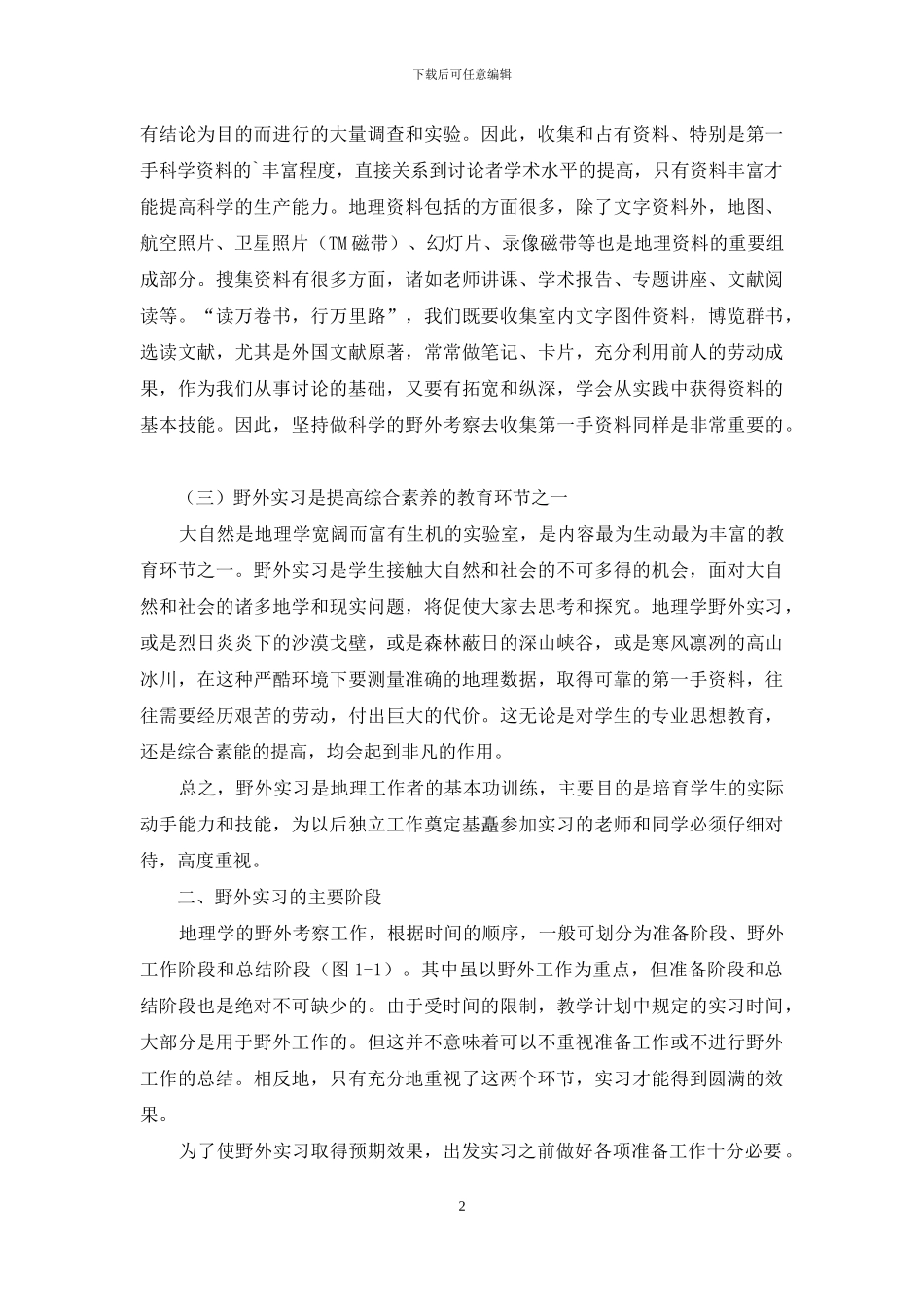 野外实习报告模板_第2页