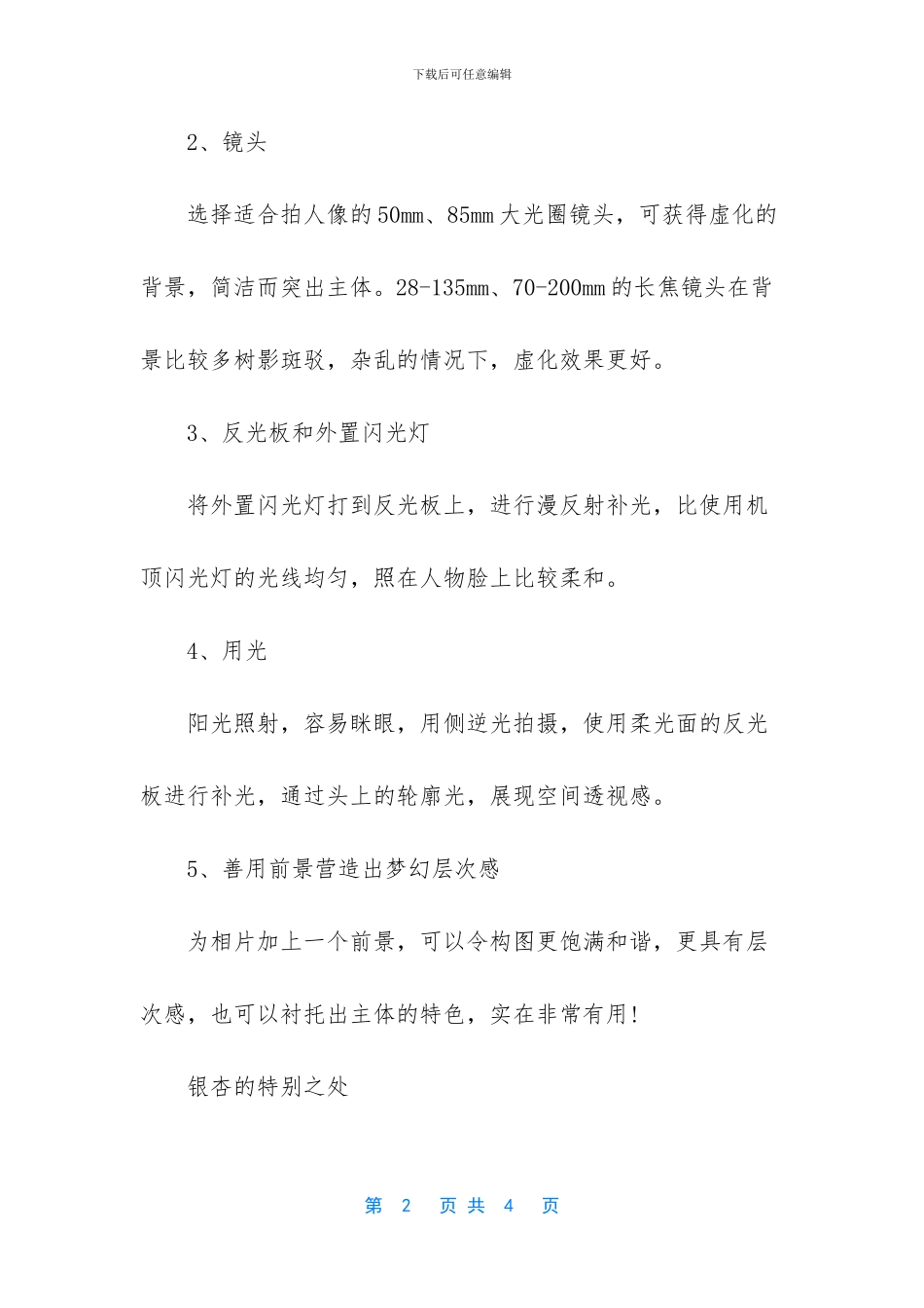 银杏人像的拍摄技巧_第2页