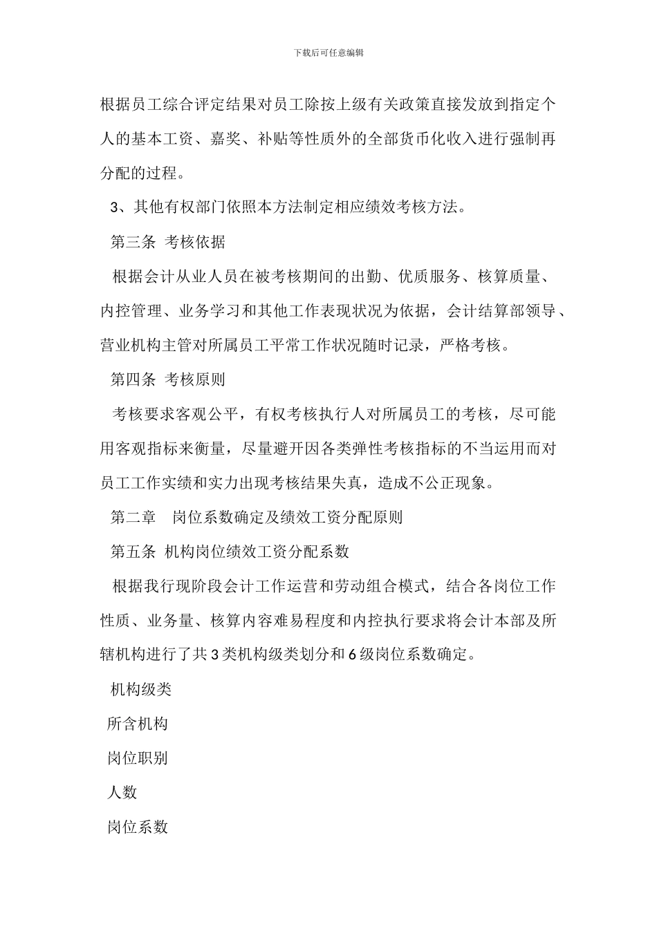 银行会计人员绩效考核管理办法_第2页