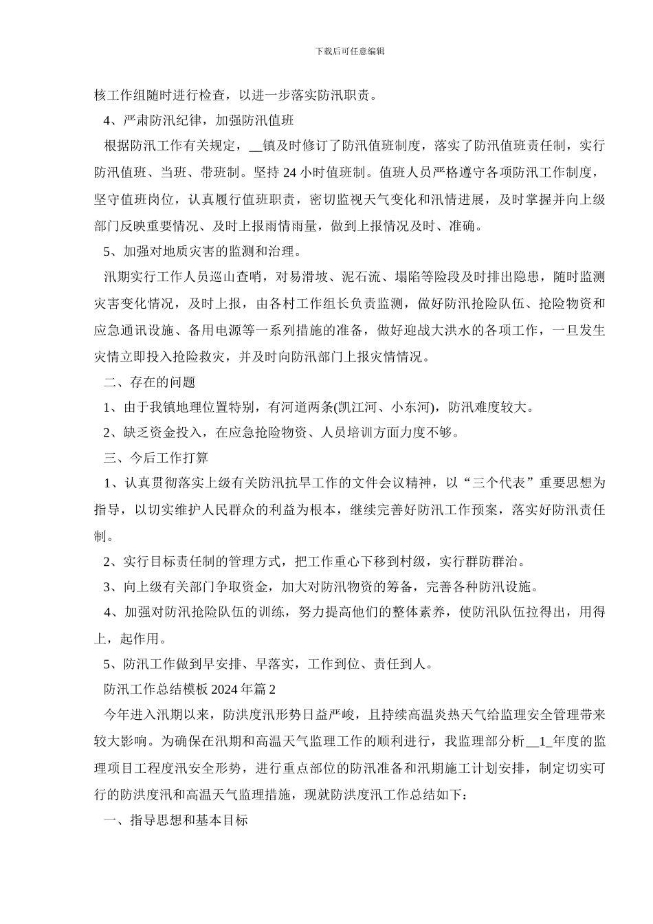 防汛工作总结模板精选范文合集_第2页