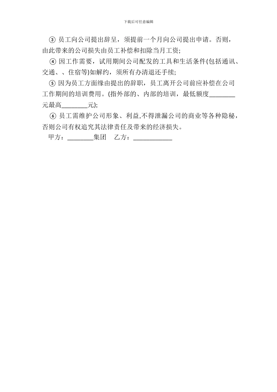 集团员工试用协议_第3页