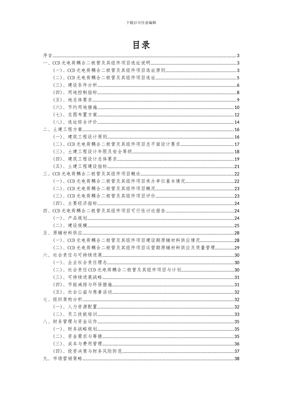 2024年CCD光电荷耦合二极管及其组件项目投资分析及可行性报告_第2页