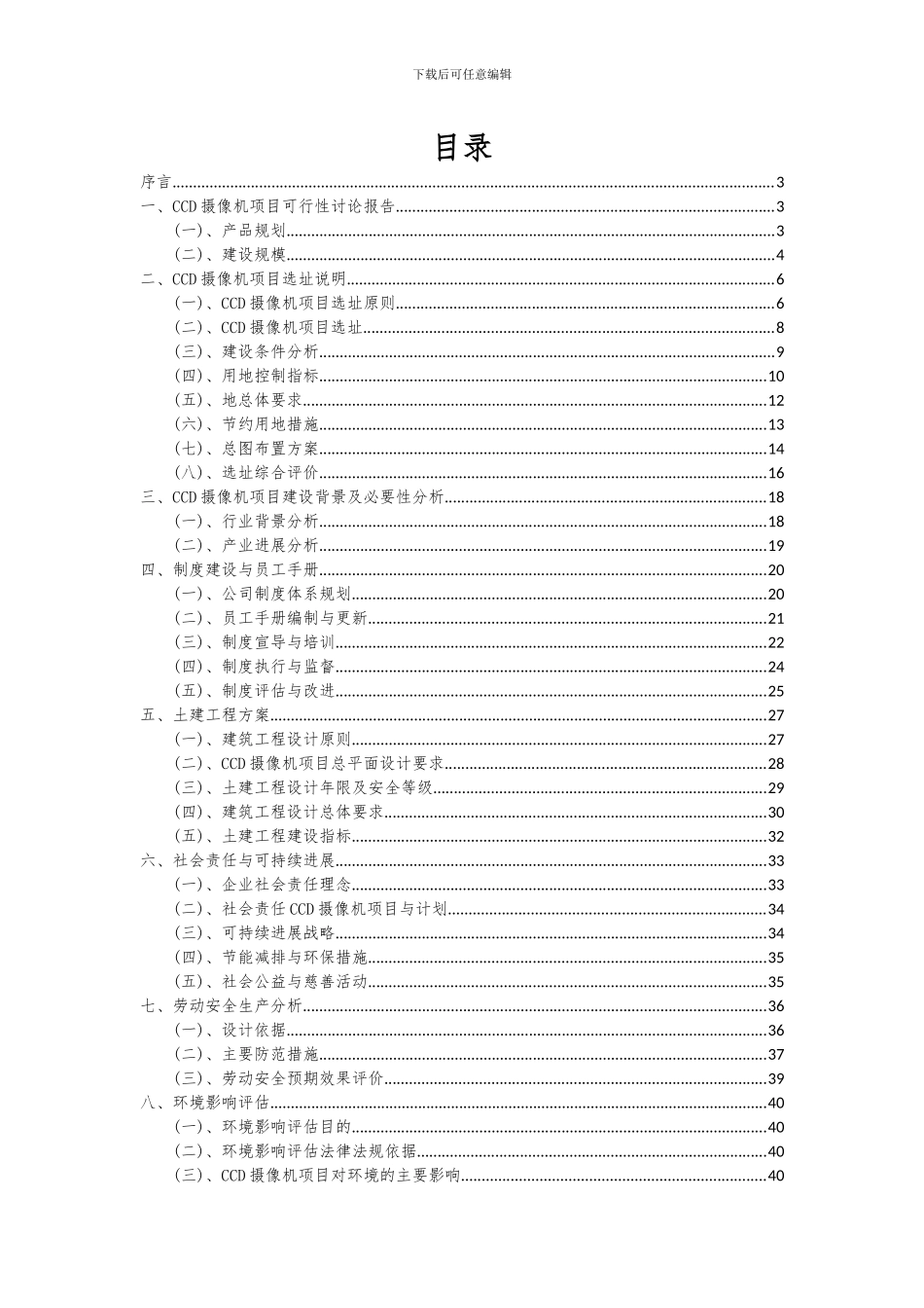 2024年CCD摄像机项目投资分析及可行性报告_第2页