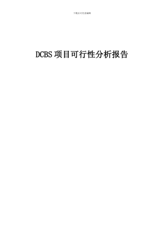 2024年DCBS项目可行性分析报告