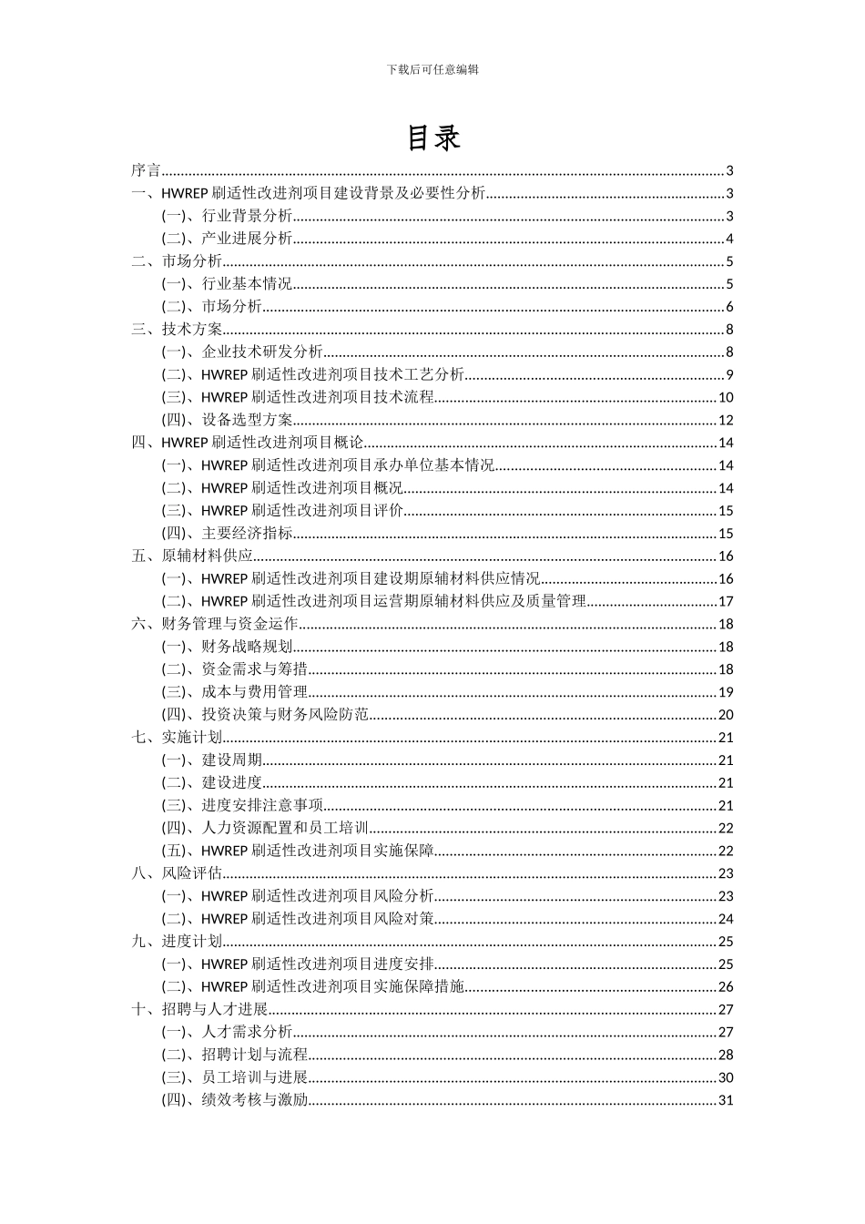 2024年HWREP刷适性改进剂项目可行性分析报告_第2页