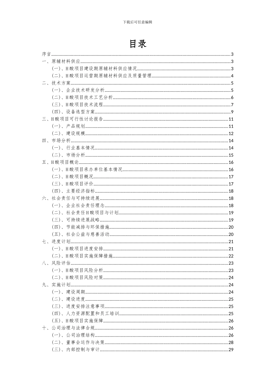 2024年H酸项目深度研究分析报告_第2页