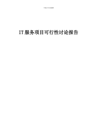 2024年IT服务项目可行性研究报告