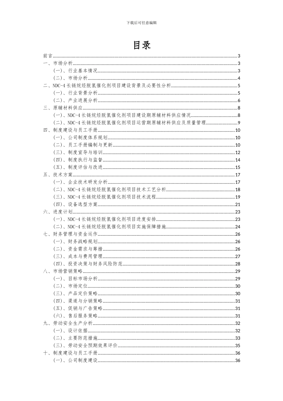 2024年NDC-4长链烷烃脱氢催化剂项目可行性研究报告_第2页